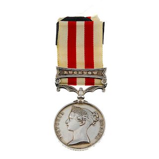 Indian Mutiny Medal, Lucknow clasp, renamed to '1537 Pte. S. Goodfellow. 3 Bn Rif. Bde.'A Samuel Goo