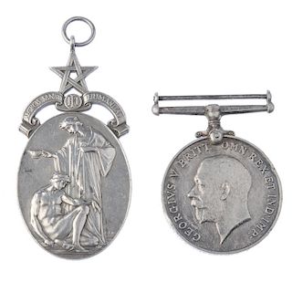 Great War, British War Medal 1914-20, named to '14-219063 Pte. C.H. Spurgin. A.S.C.', Royal Masonic