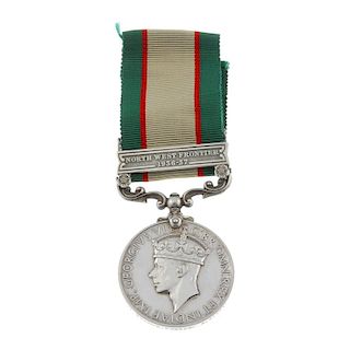 India General Service Medal 1936-39, North West Frontier 1938-37 clasp, named to '2321231 Sgln. D. P