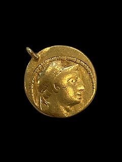 Gold Solidus Coin/Charm - Constantine the Great 324 AD.
