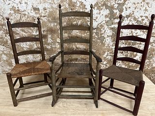 Three Ladderback Chairs