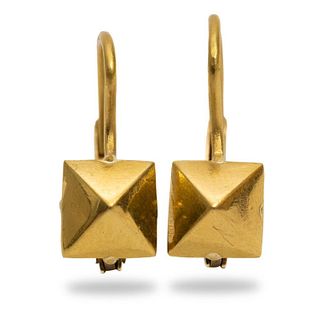22K gold Signed Earrings