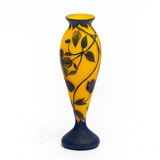 Loetz Signed Richard Cameo Signed Glass Vase