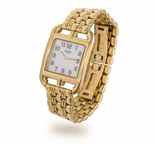 Hermes, 18K Yellow Gold Wristwatch with Bracelet