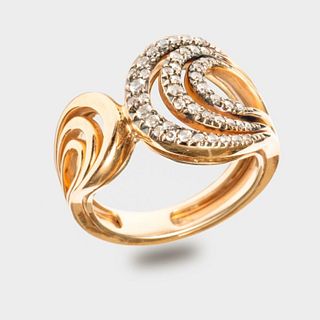 H. Stern 18K Rose Gold and Diamond Ring