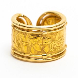 18K Carrera y Carrera Signed Romeo and Juliet Gold Ring
