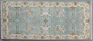 Turkish Angora Oushak Carpet, 2' 6 x 6'.