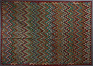 Turkish Missoni Design Flatweave Carpet, 7' 10 x 9' 9.