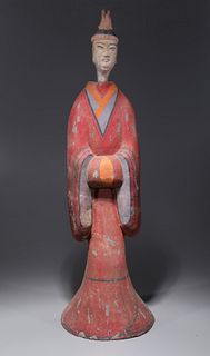 Large Chinese Ceramic Early Style Figure