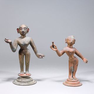 Two Antique Indian Statues of Radha