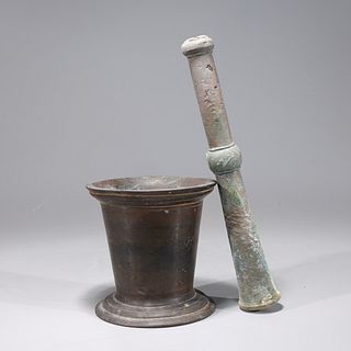 Indian Bronze Mortar & Pestle