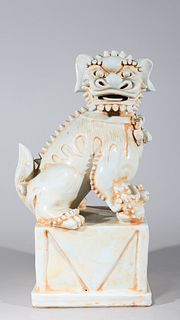 Chinese Celadon Glazed Porcelain Foo Lion