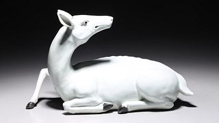 Chinese Porcelain Deer Statue