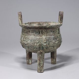 Chinese Bronze Archaistic Ding