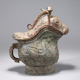 Chinese Archaistic Bronze Animal Vessel