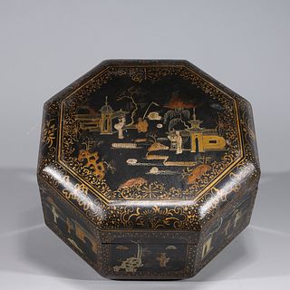 Chinese Covered Gilt Lacquer Box