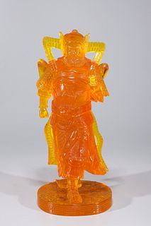 Chinese Orange Resin Figure
