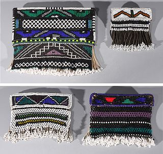 Group of Four African Beaded Loincloths