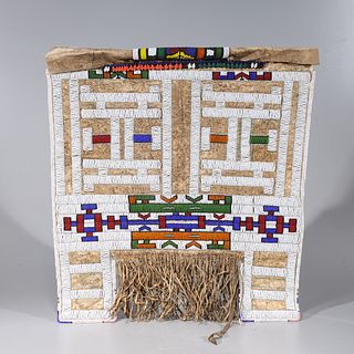 Elaborate African Beaded Leather Cache-Sexe Apron