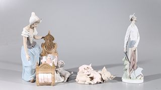 Group of Three Lladro Porcelain Figures