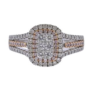 Gregg Ruth 18k Gold Platinum Diamond Ring