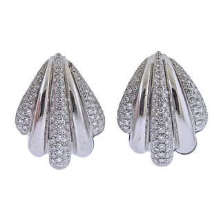 18k Gold 4ctw Diamond Earrings