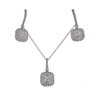 Kallati Gold 1.65ctw Diamond Earrings Necklace Set