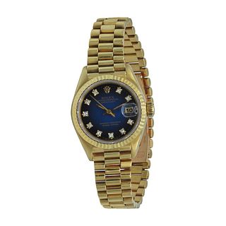 Rolex President Datejust Gold Diamond Watch ref. 69178