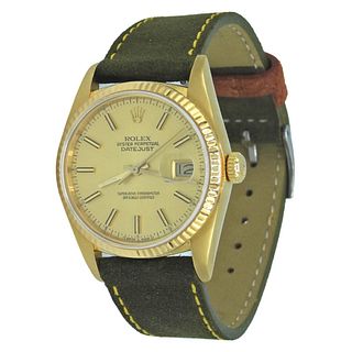 Rolex Datejust 18k Gold Watch ref. 16000