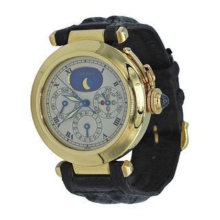 Cartier Pasha MoonPhase Perpetual Calendar Gold Watch 30003