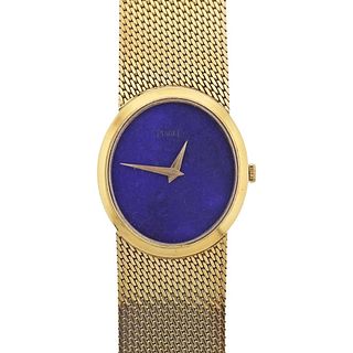 Piaget 18k Gold Lapis Dial Watch