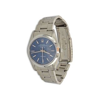 Rolex Air King Blue Dial Steel Watch 14000