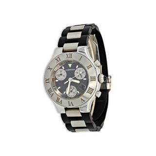 Cartier Chronoscaph 21 Steel Rubber Watch W10198U2