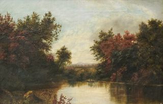 Hudson River School Painting Signed "J.F. Cropsey"