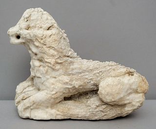 Limestone Carved Sculpture Of Lion