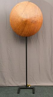 Large African Bowl Mounted as Standing Lamp