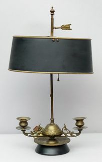Chinese Bronze Candelabra Mounted as Lamp