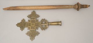 Antique Ethiopian Processional Coptic Cross