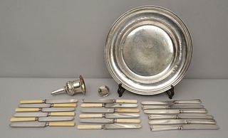 Silverplate Lot Including Bowl From Lewis Sherry