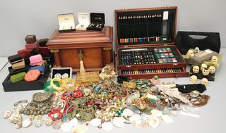 Large Lot of Costume Jewelry & Jewelry Boxes