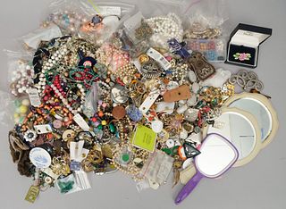 Large Lot of Vintage & Antique Costume Jewelry