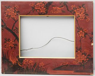 Japanese Red Lacquer Frame