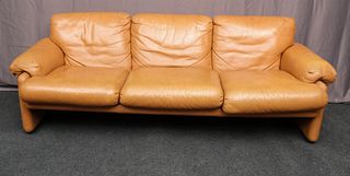 Tobia Scarpa B&B Italia Leather Couch