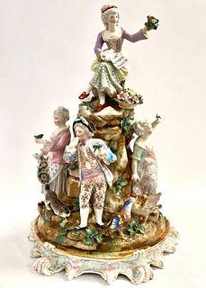 A Meissen style Figurine Group
