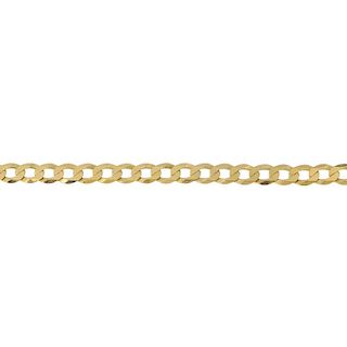 (57191) A 9ct gold flat curb-link necklace. Hallmarks for London. Length 51cms. Weight 25.3gms. <br>