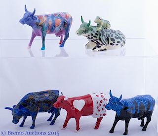 Cow Parade Collection, Set of Five (5)