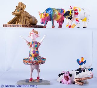 Cow Parade Collection, Set of Five (5)