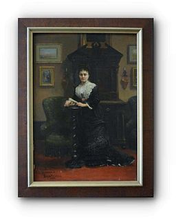 Mrs. Guinouard in Her Private Lounge, 1888 Oil Painting