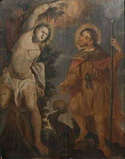 Martyr Saint Sebastian & St Roch Oil Painting