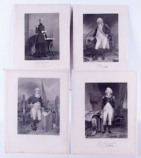 Military Officer Portraits, Four (4)
